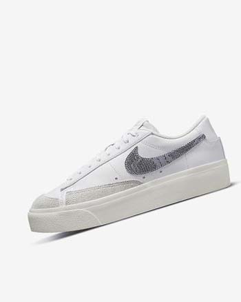 Nike Blazer Low Plataforma Blancos Blancos Azules Claro | MX 3174